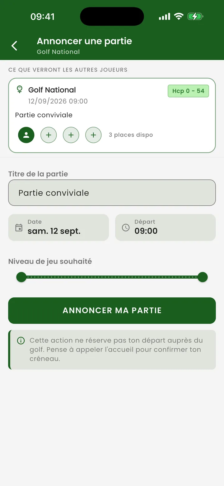 Annonce ta prochaine partie