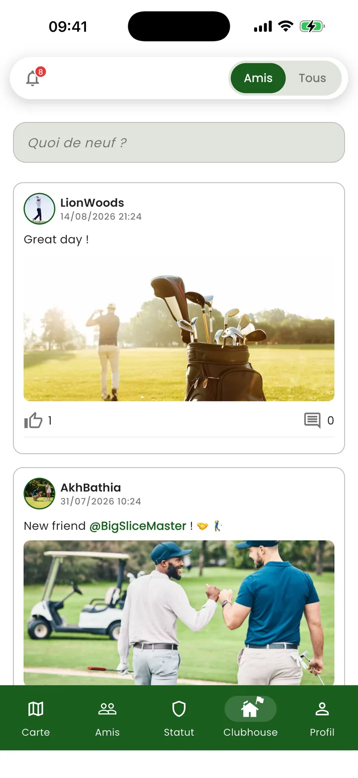 La communauté des golfeurs